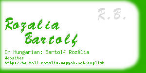 rozalia bartolf business card